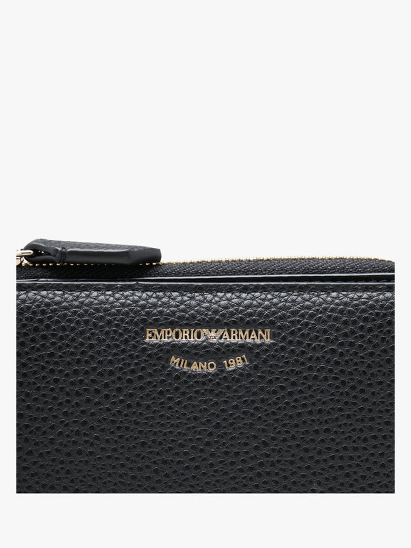 Small Black Zip Around Wallet
