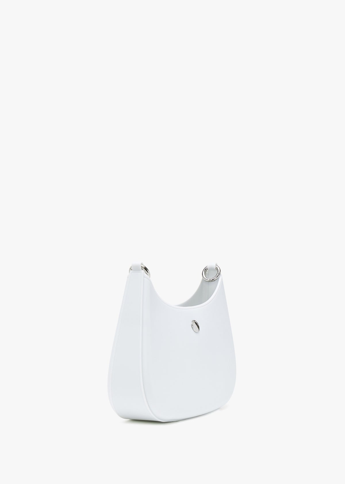 Recycle PVC White & Beige Gummy Shoulder Bag
