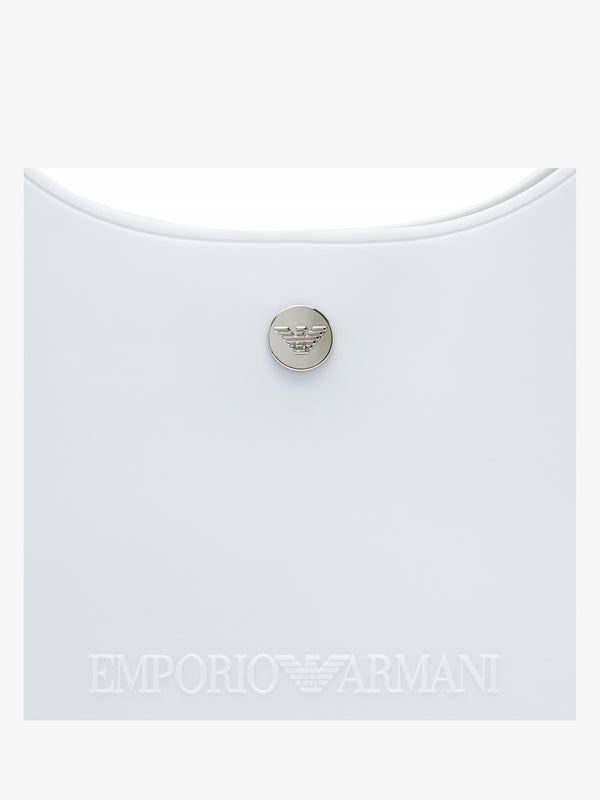Recycle PVC White & Beige Gummy Shoulder Bag