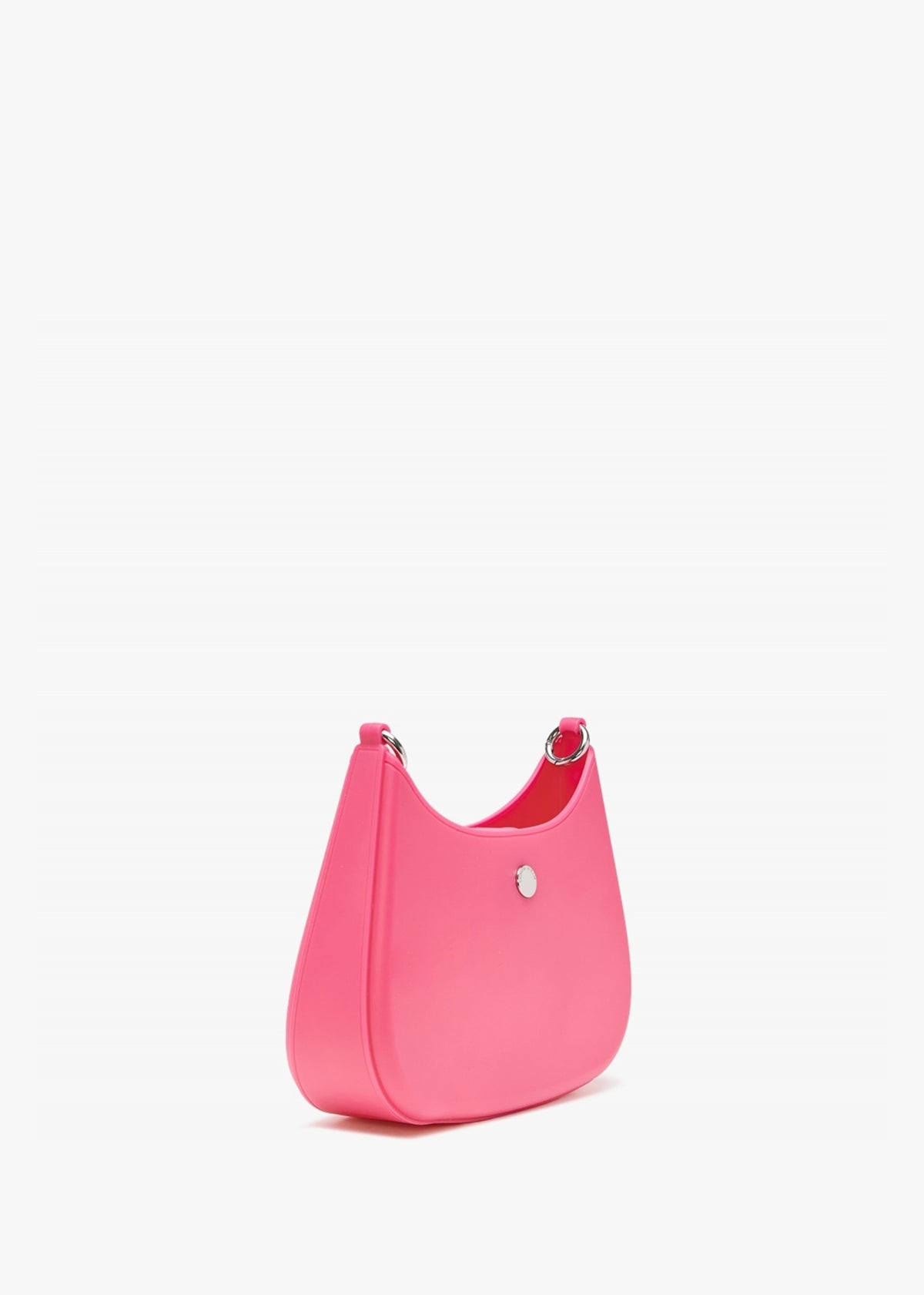 Recycle PVC Fuxia & Navy Gummy Shoulder Bag