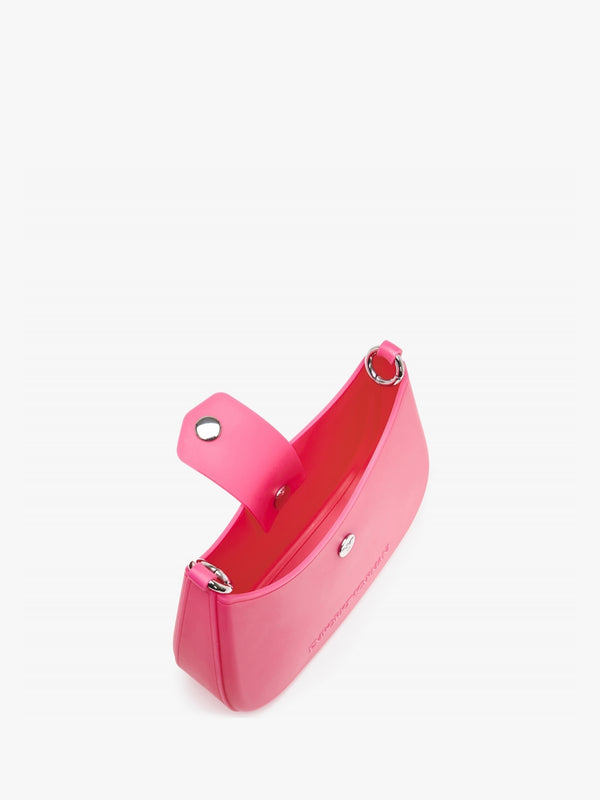 Recycle PVC Fuxia & Navy Gummy Shoulder Bag