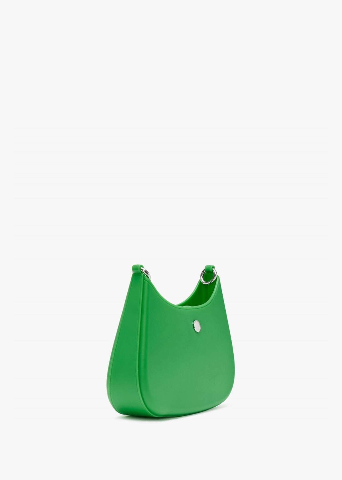Recycle PVC Green & Navy Gummy Shoulder Bag