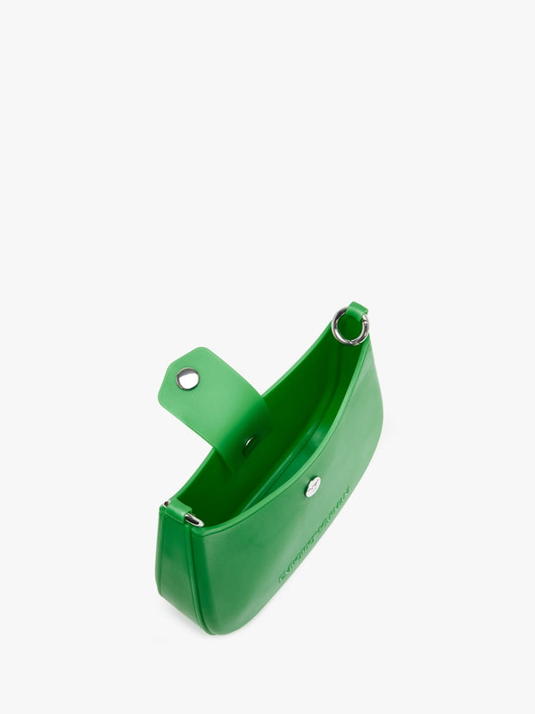 Recycle PVC Green & Navy Gummy Shoulder Bag