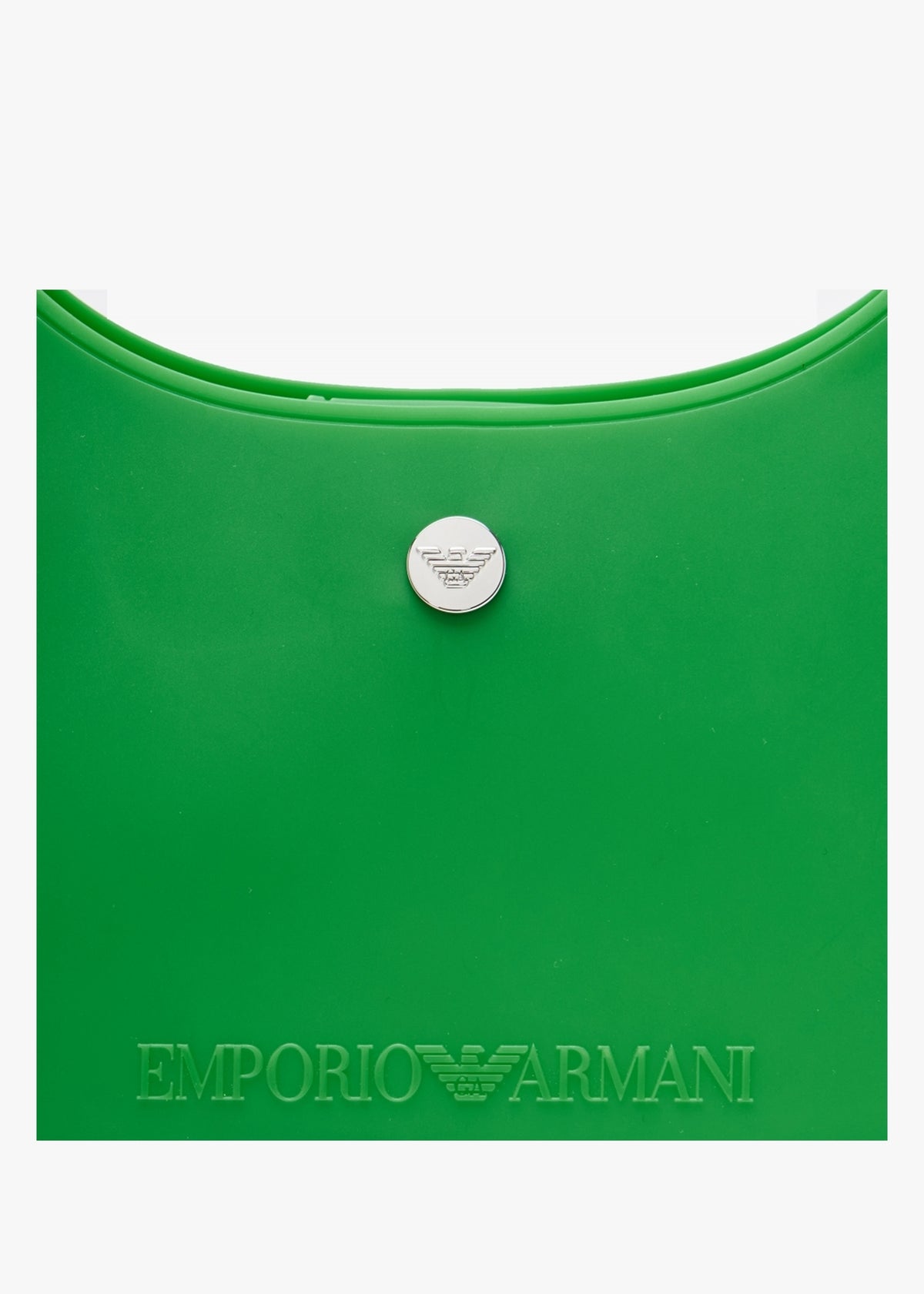 Recycle PVC Green & Navy Gummy Shoulder Bag