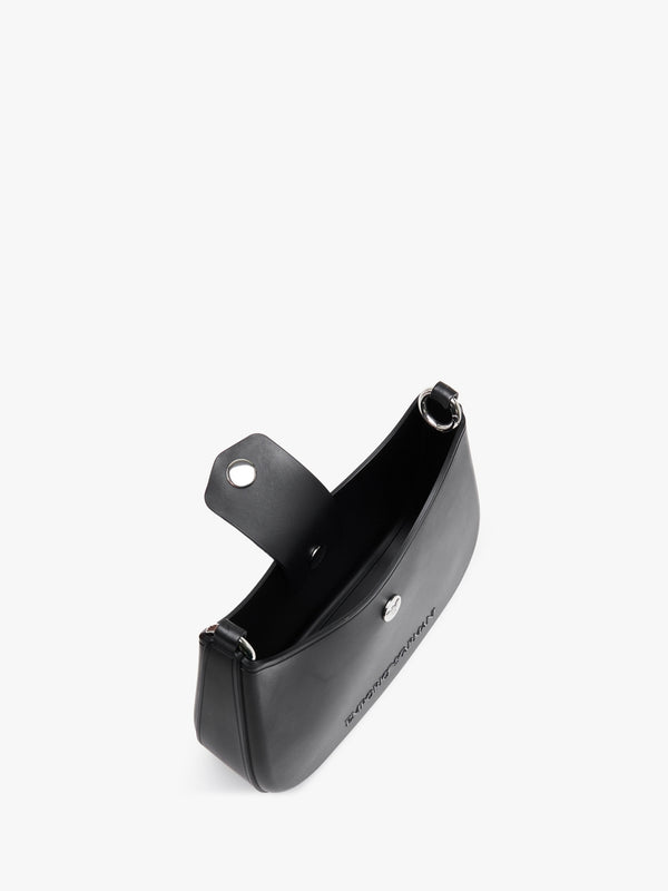 Recycle PVC Black & Beige Gummy Shoulder Bag