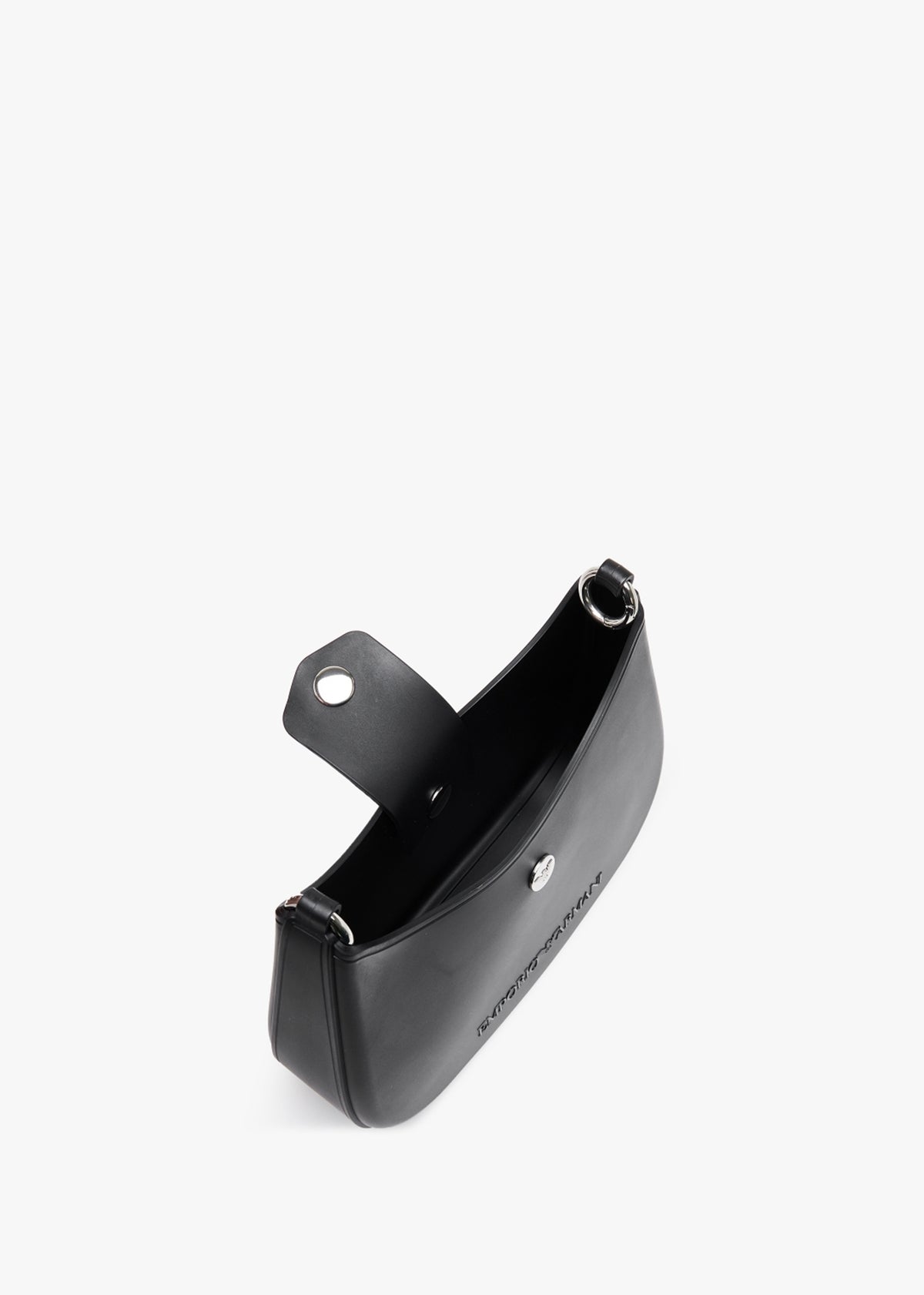 Recycle PVC Black & Beige Gummy Shoulder Bag
