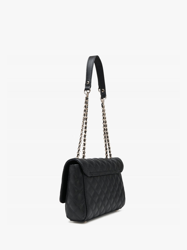 Cessily Convertible Black Quilted Cross-Body