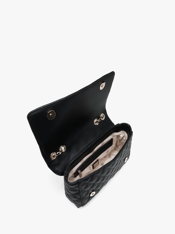 Cessily Convertible Black Quilted Cross-Body