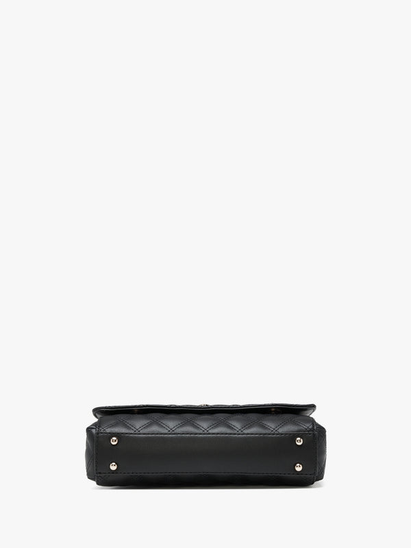 Cessily Convertible Black Quilted Cross-Body