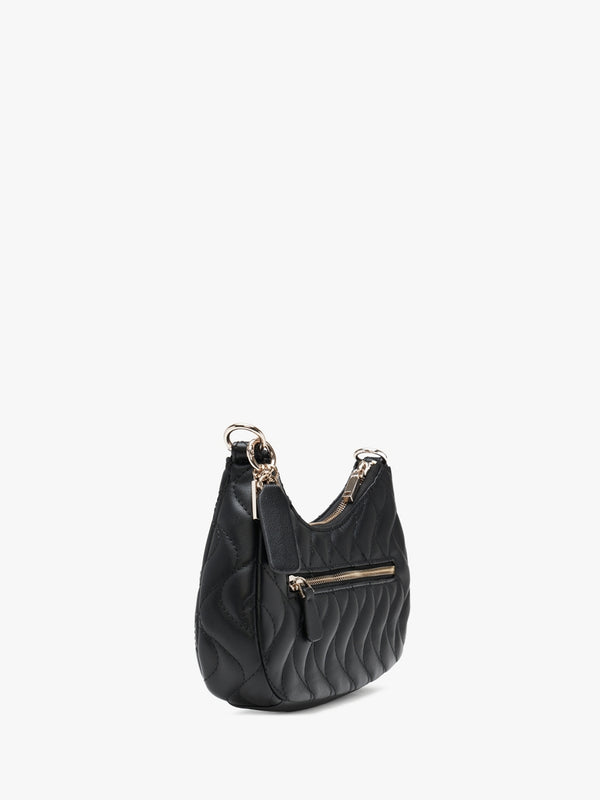 Eco Mai Black Quilted Cross-Body Bag