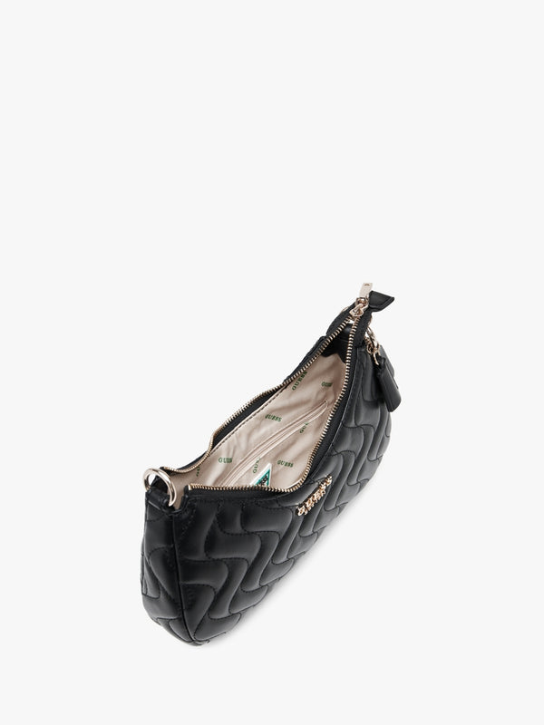 Eco Mai Black Quilted Cross-Body Bag
