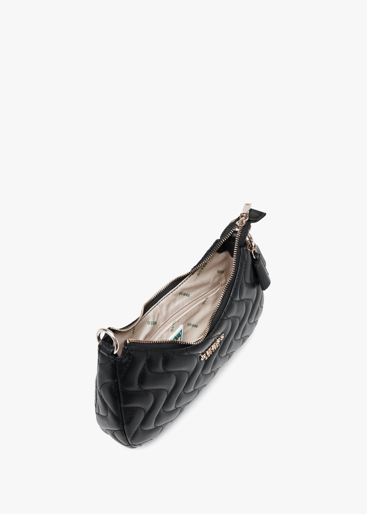 Eco Mai Black Quilted Cross-Body Bag