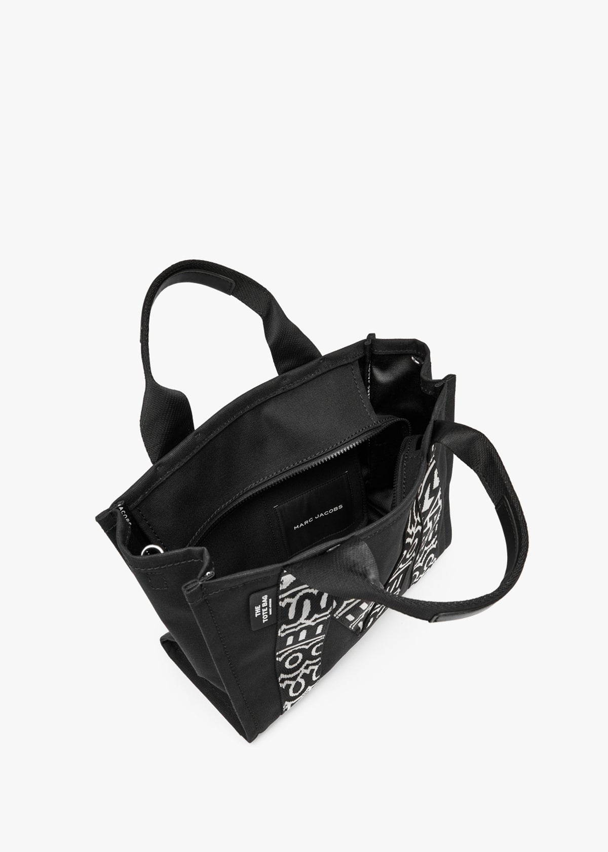 The M Medium Black & White Tote Bag