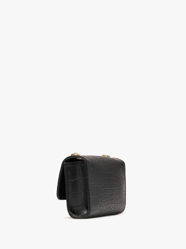 Audrey Nero Moc Croc Shoulder Bag