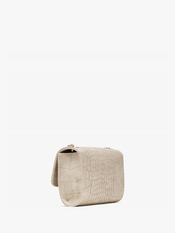 Audrey Ecru Moc Croc Shoulder Bag