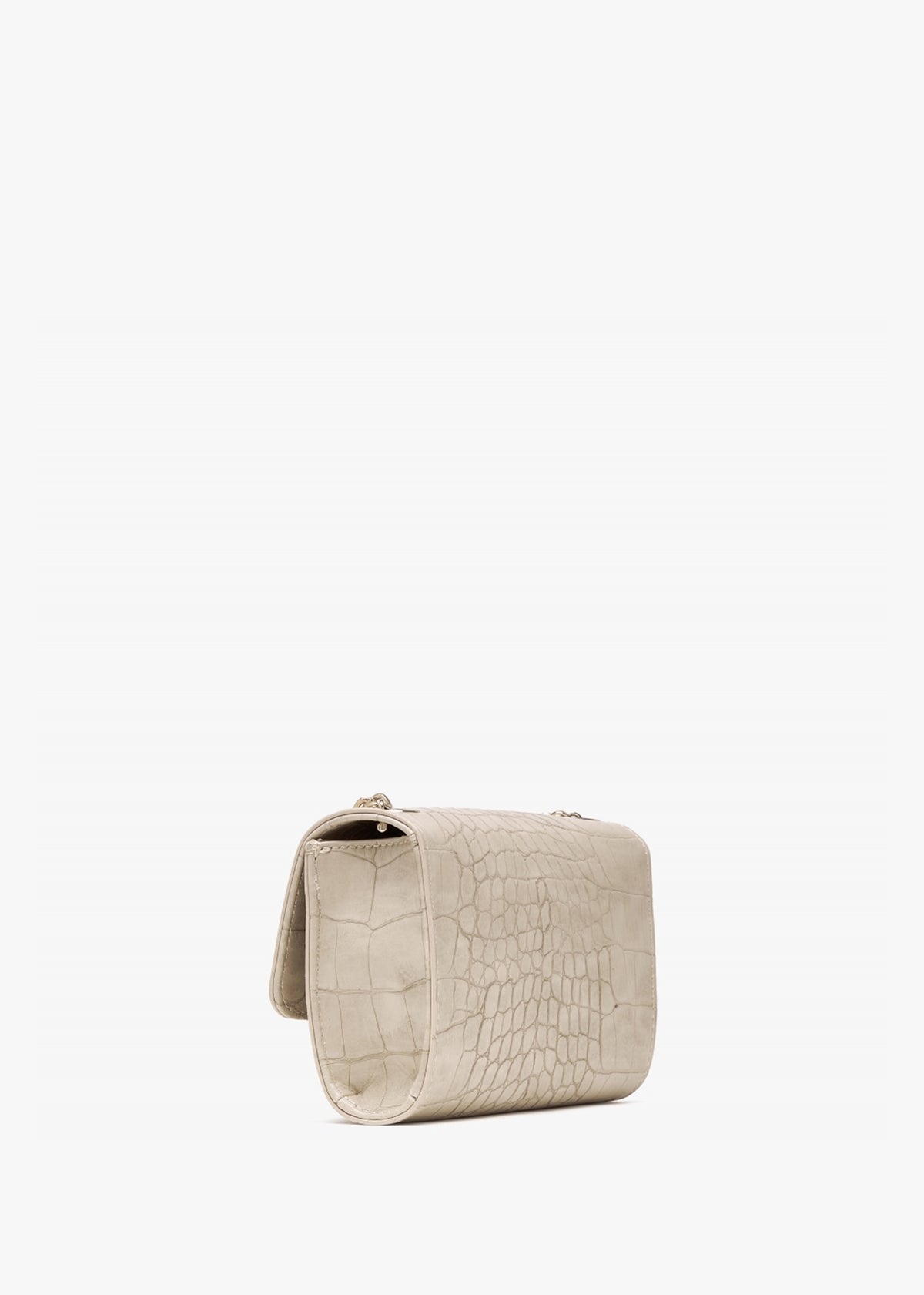 Audrey Ecru Moc Croc Shoulder Bag