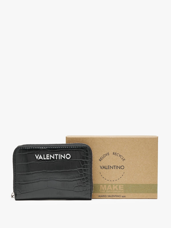 Conscious Relove Recycle Moc Croc Nero Wallet