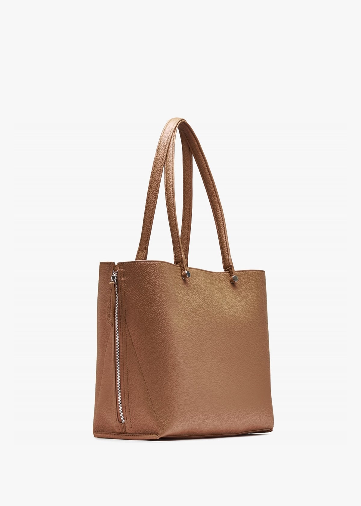 Valentino Parka Tan Pebble Leather Shopper Bag