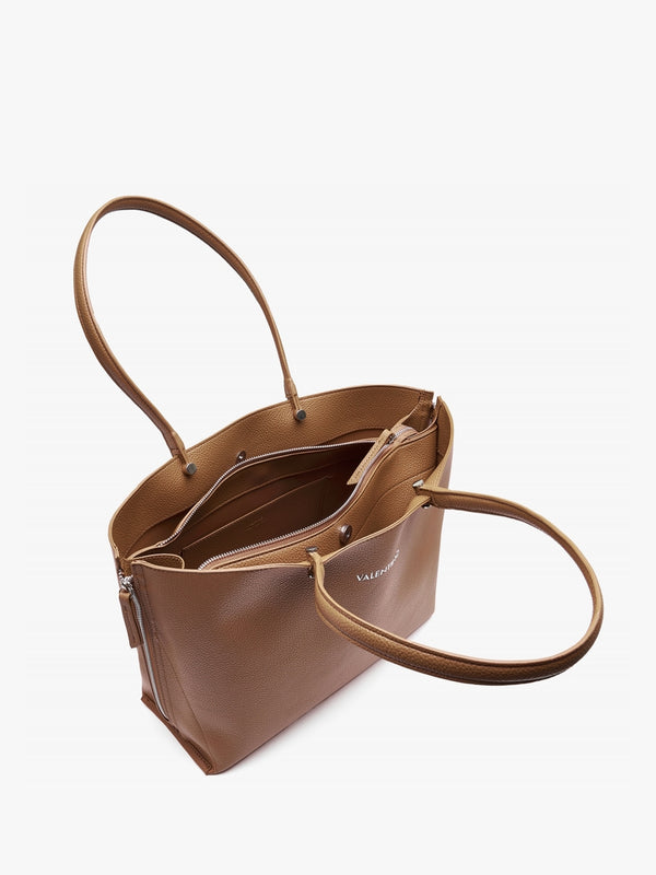 Valentino Parka Tan Pebble Leather Shopper Bag