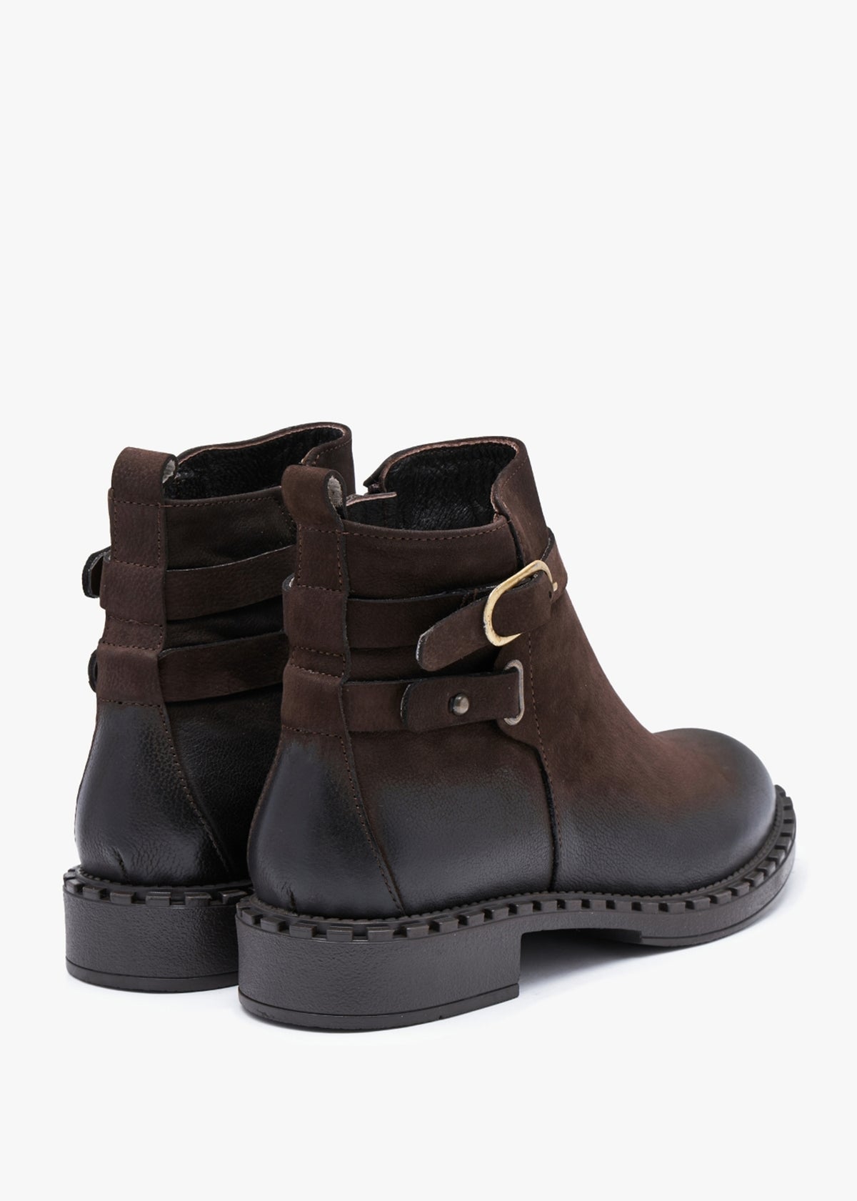Venus Brown Leather Ankle Boots