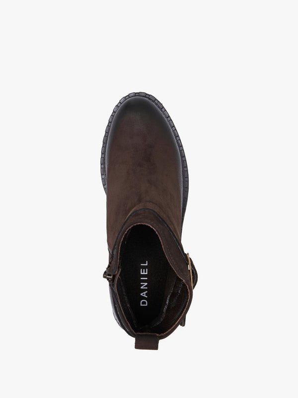 Venus Brown Leather Ankle Boots