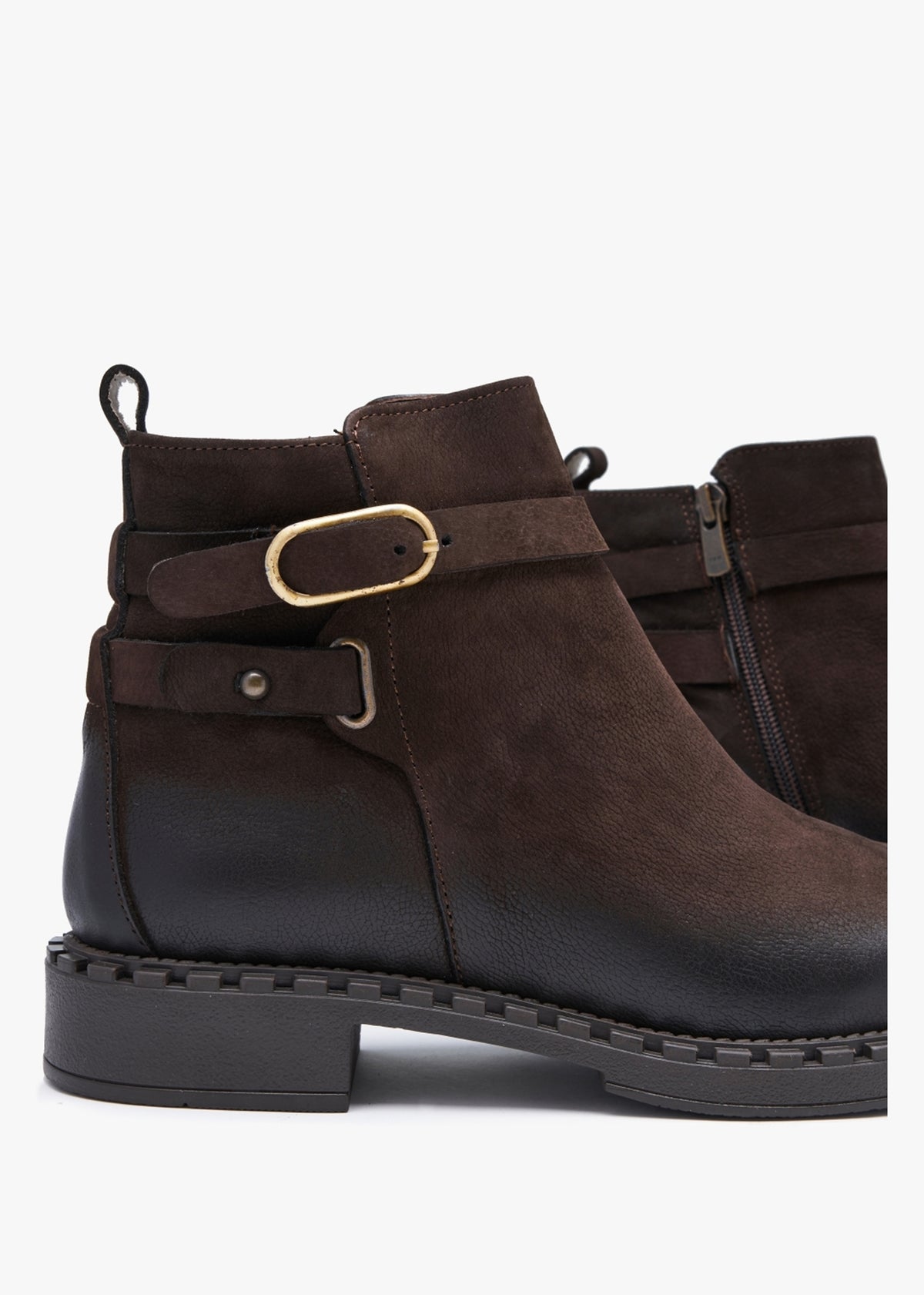 Venus Brown Leather Ankle Boots