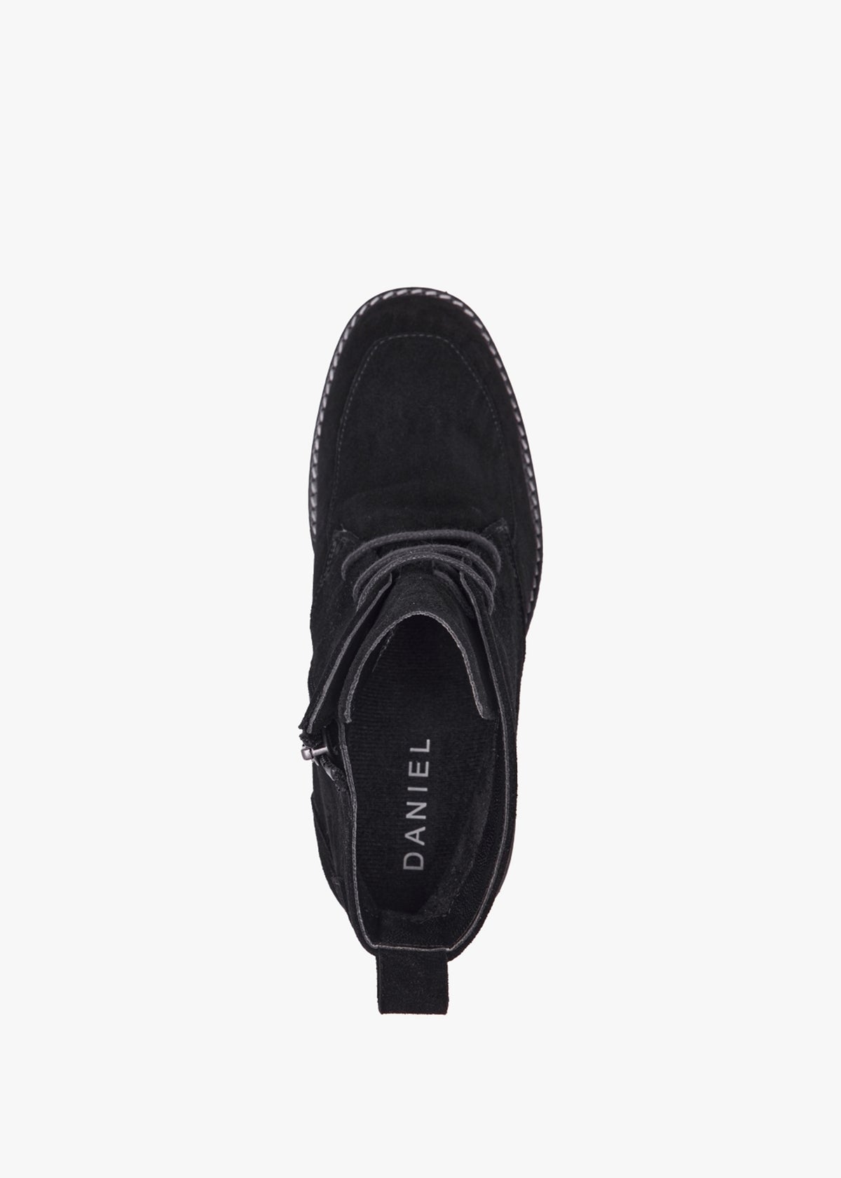 Vesta Black Suede Lace Up Block Heel Ankle Boots