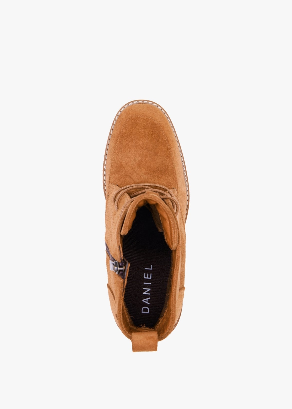 Vesta Tan Suede Lace Up Block Heel Ankle Boots