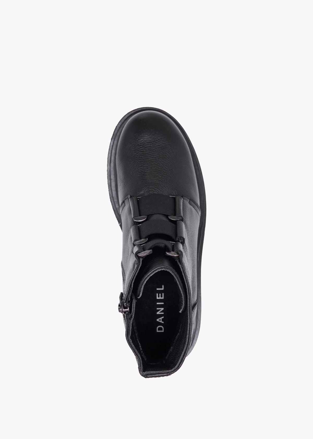Vulcan Black Leather Ankle Boots