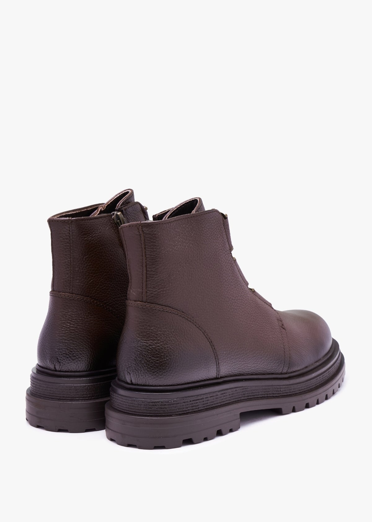 Vulcan Brown Leather Ankle Boots