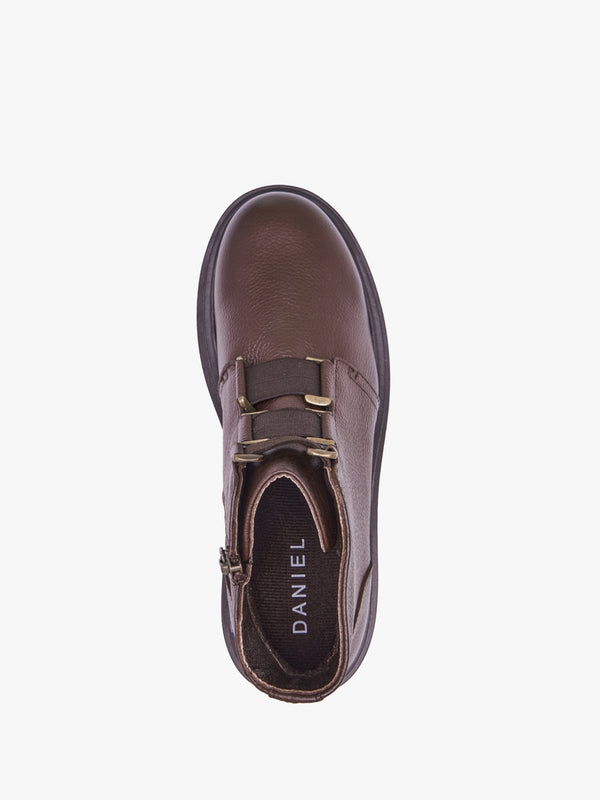 Vulcan Brown Leather Ankle Boots