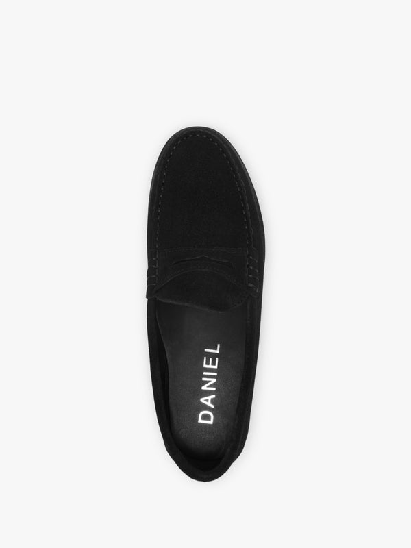 Petunia Black Suede Loafers