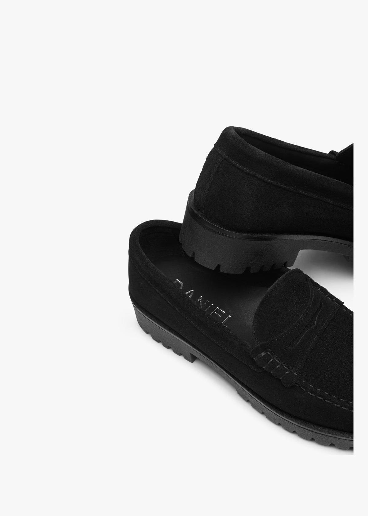 Petunia Black Suede Loafers