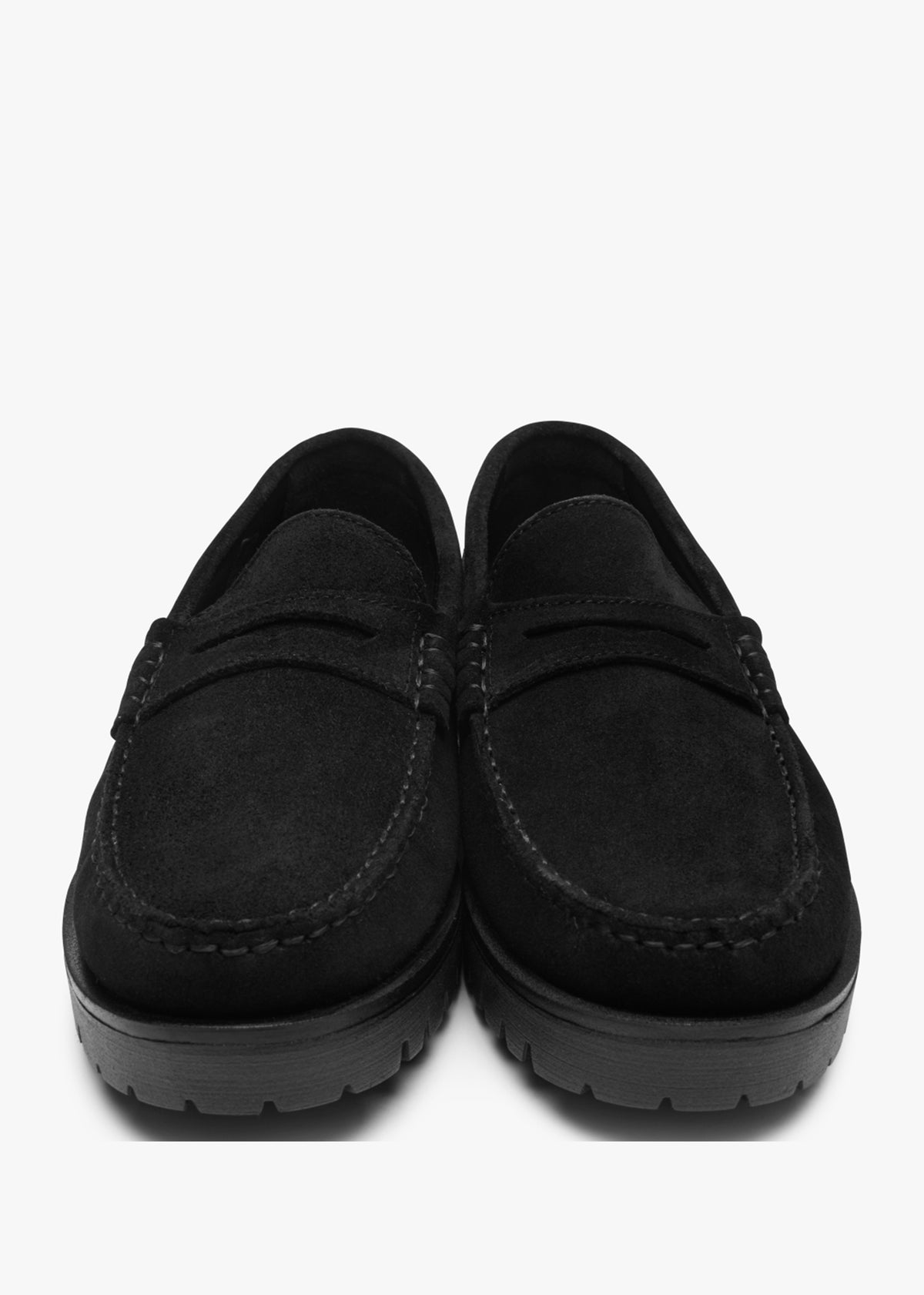 Petunia Black Suede Loafers