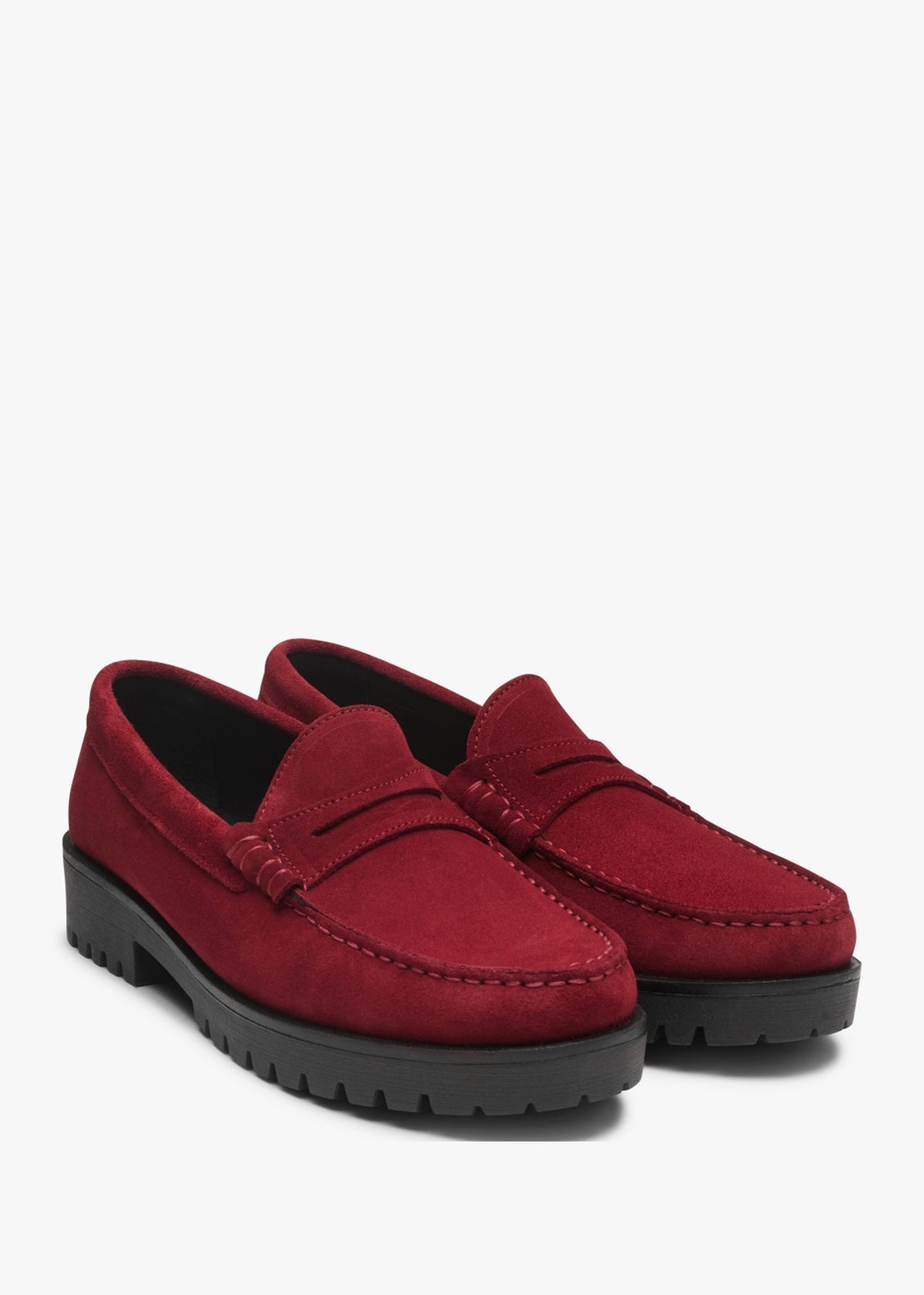 Petunia Burgundy Suede Loafers