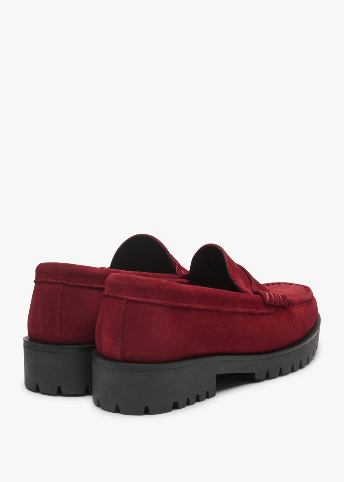 Petunia Burgundy Suede Loafers