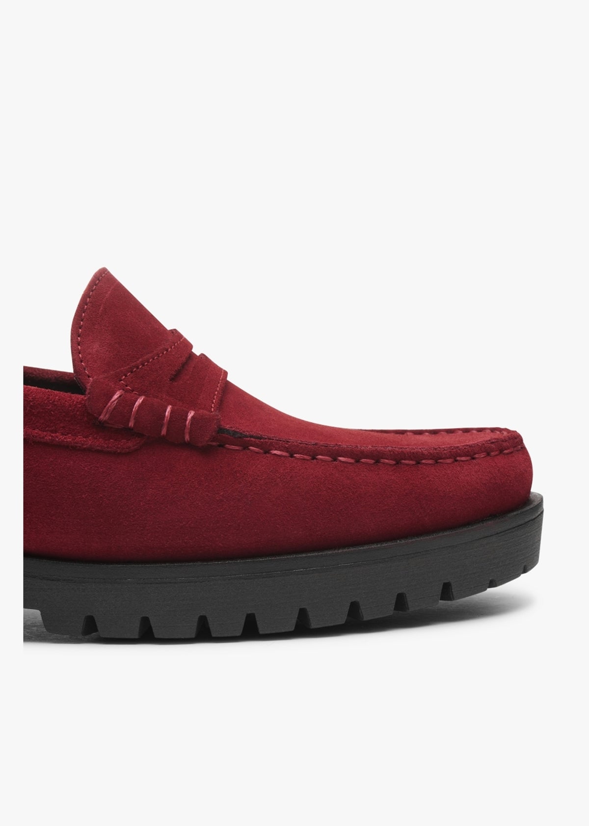 Petunia Burgundy Suede Loafers