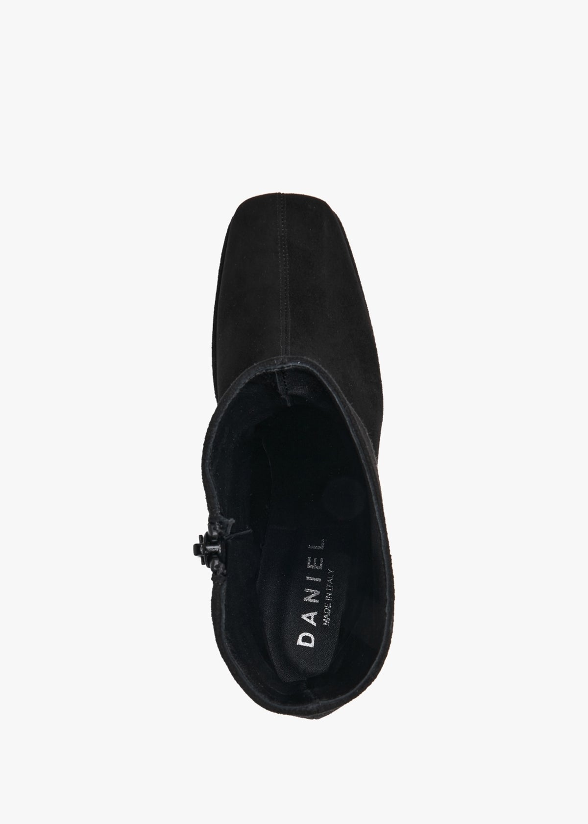 Salima Black Suede Block Heel Ankle Boots