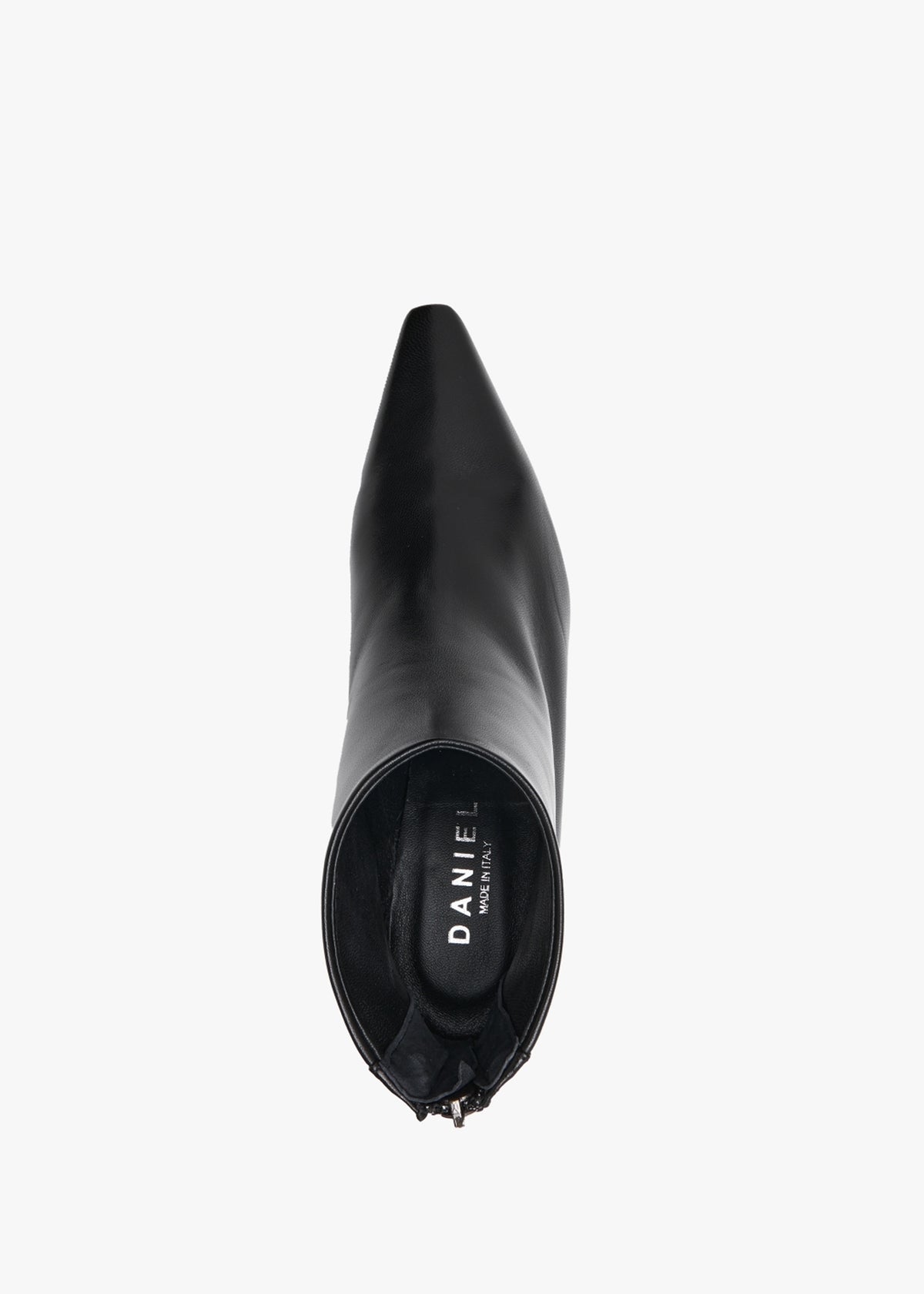 Sedda Black Leather Low Heel Ankle Boots