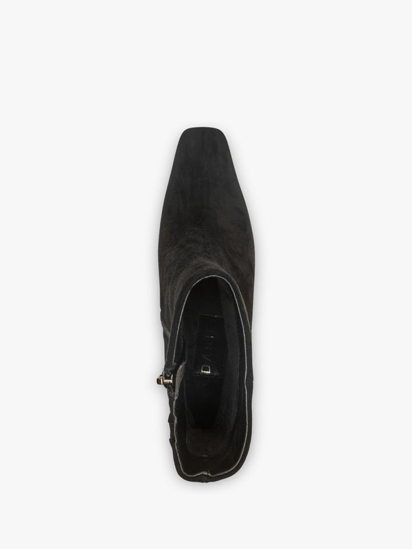 Spire Black Suede Wedge Ankle Boots