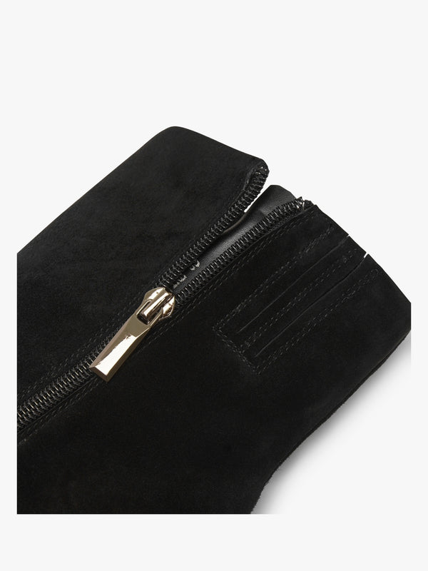 Spire Black Suede Wedge Ankle Boots