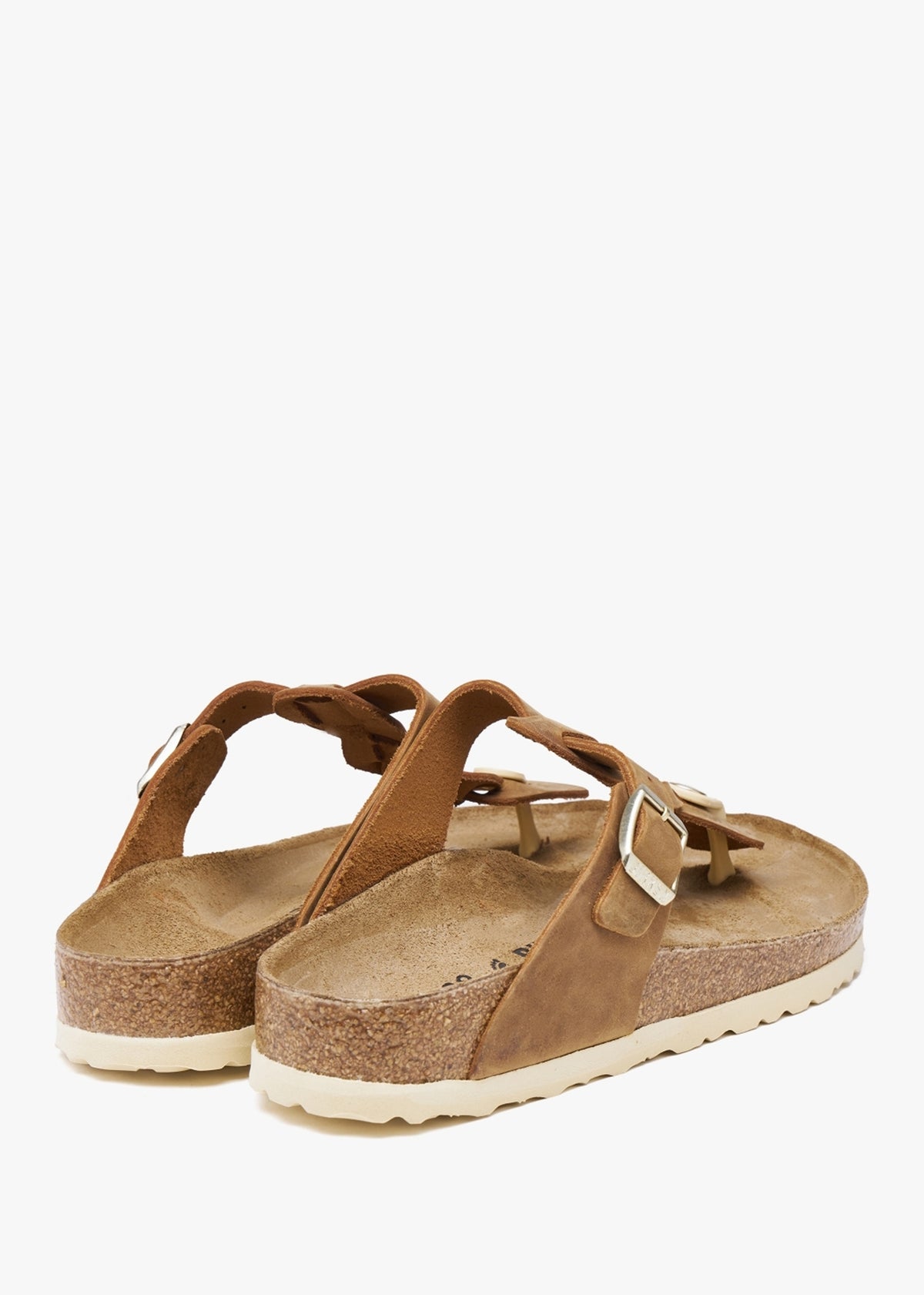 Gizeh Braided Cognac Oiled Leather Toe Post Sandals