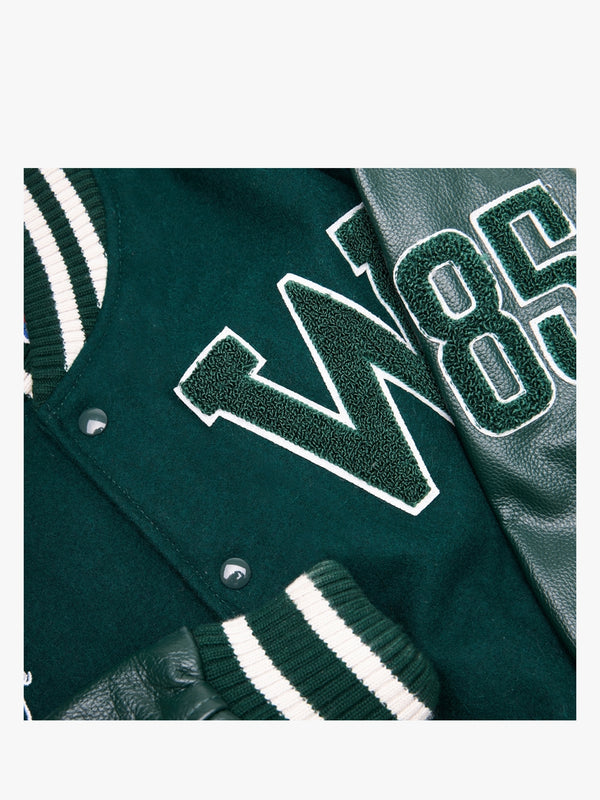 College Oversized Green Varsity Jacket