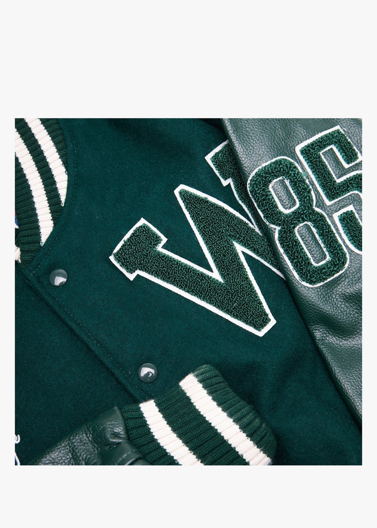 College Oversized Green Varsity Jacket