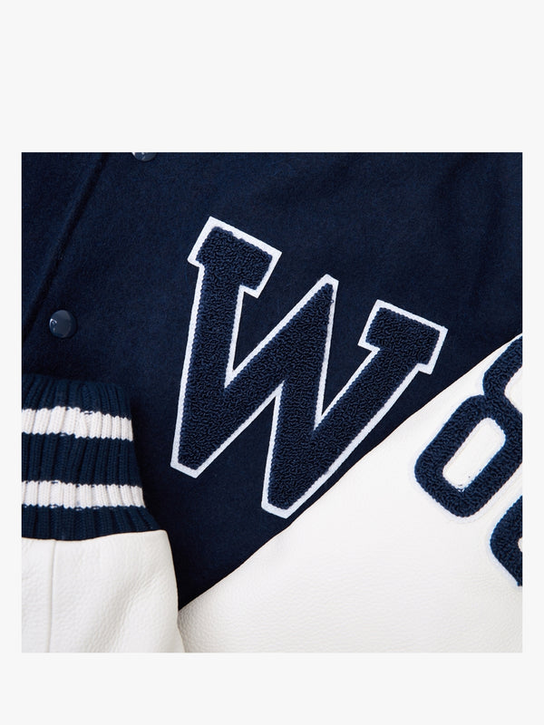 College Bi Oversized Navy Varsity Jacket