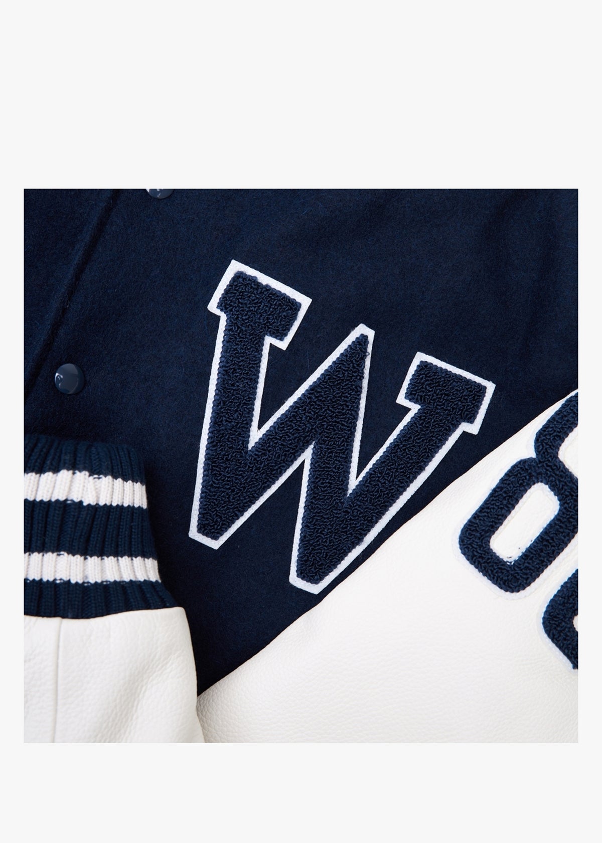 College Bi Oversized Navy Varsity Jacket