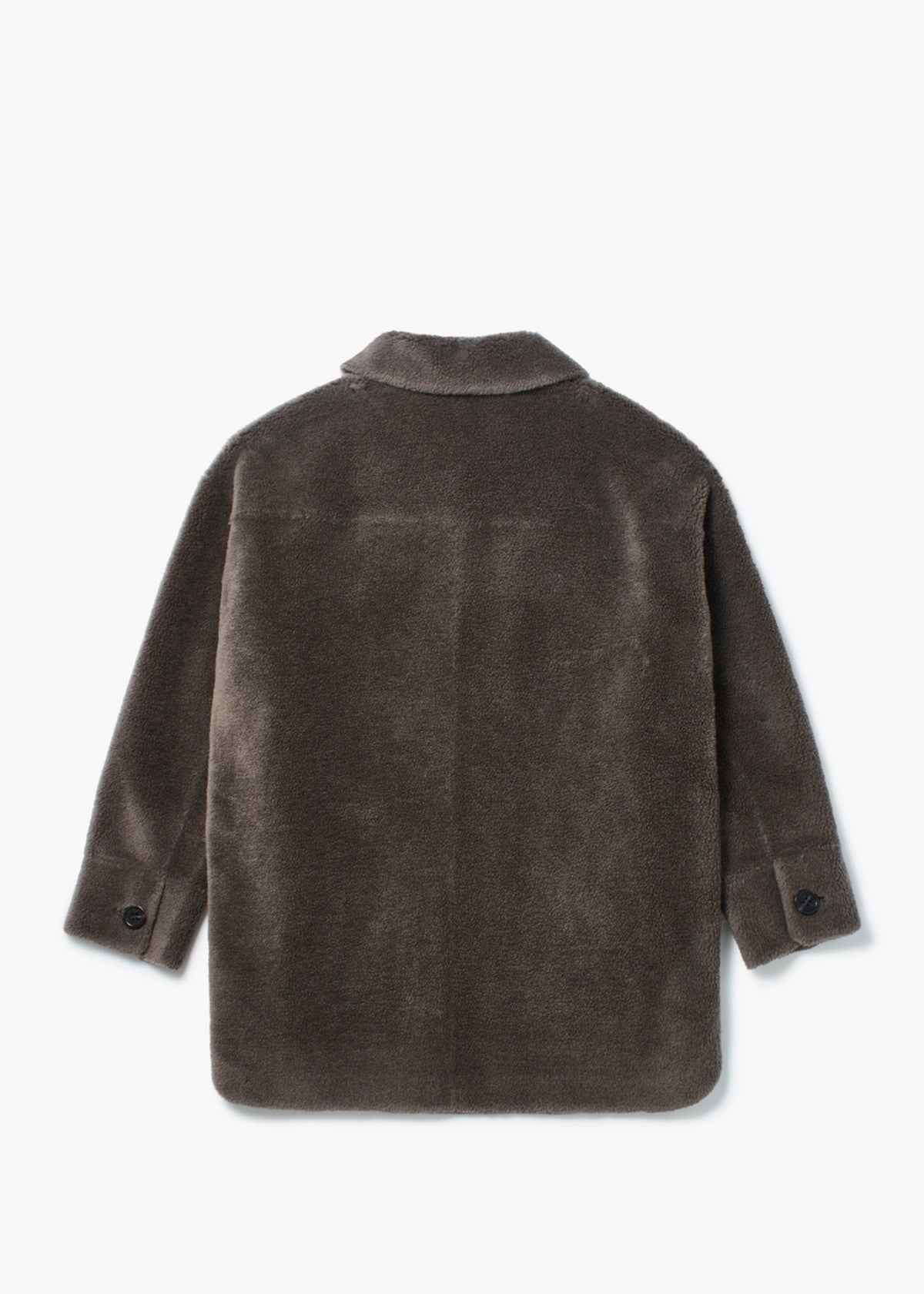 Flag Reversible Teddy Grey Shacket