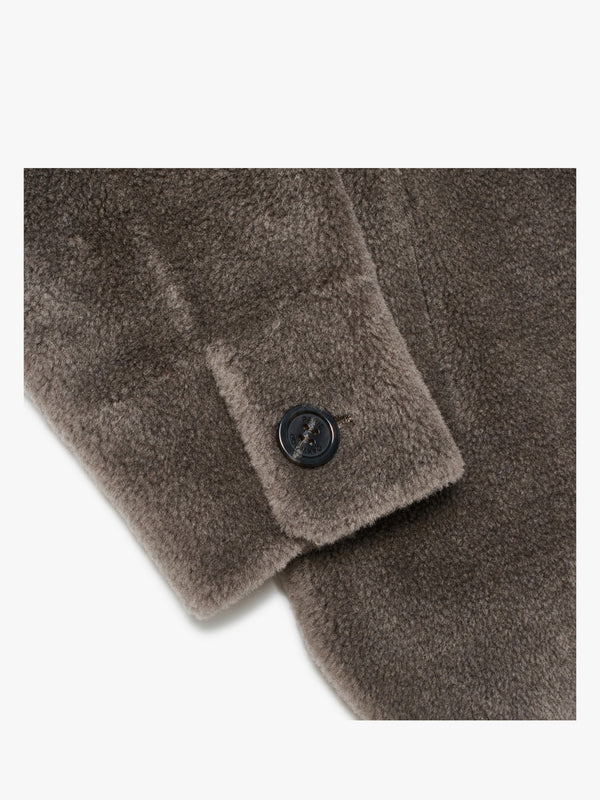 Flag Reversible Teddy Grey Shacket