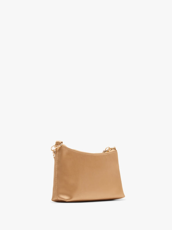 Diamante Strap Gold Shoulder Bag
