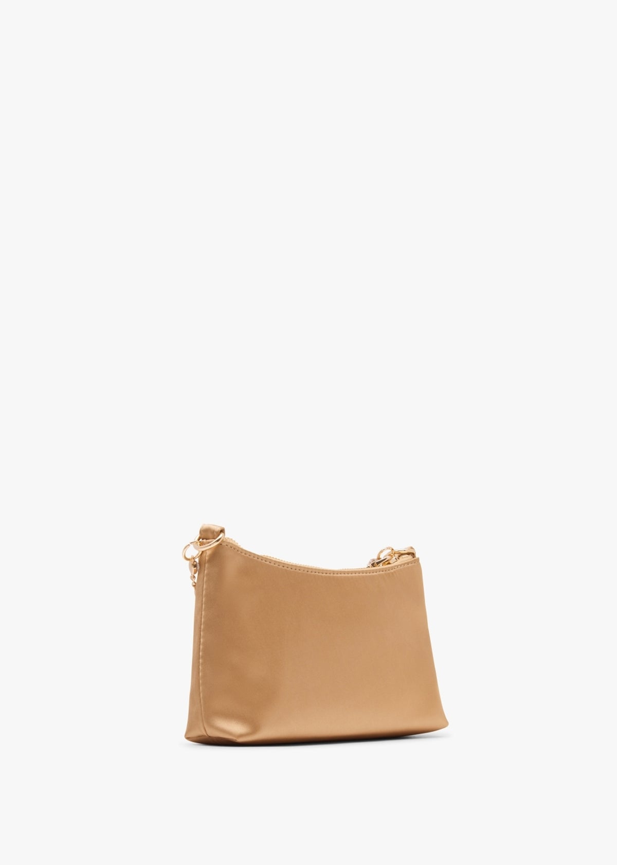 Diamante Strap Gold Shoulder Bag